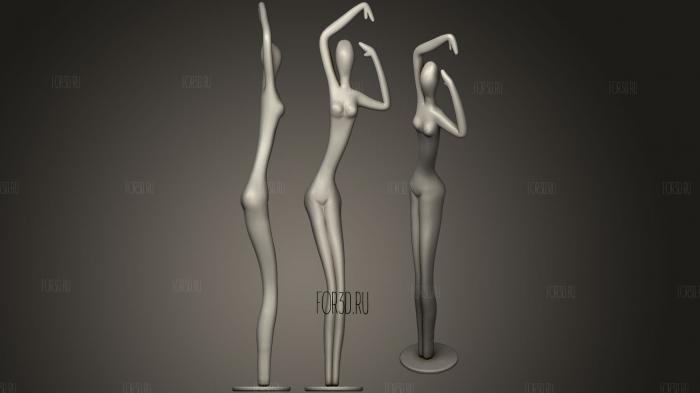 Скульптура Танцующая женщина 3d stl модель для ЧПУ