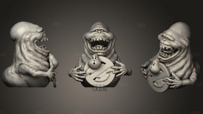 Slimer With Logo (Ghostbusters) stl model for CNC