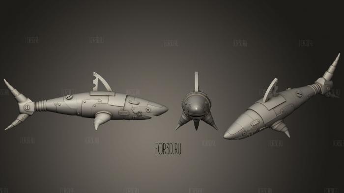Spaceship In Fish Shape 3d stl модель для ЧПУ