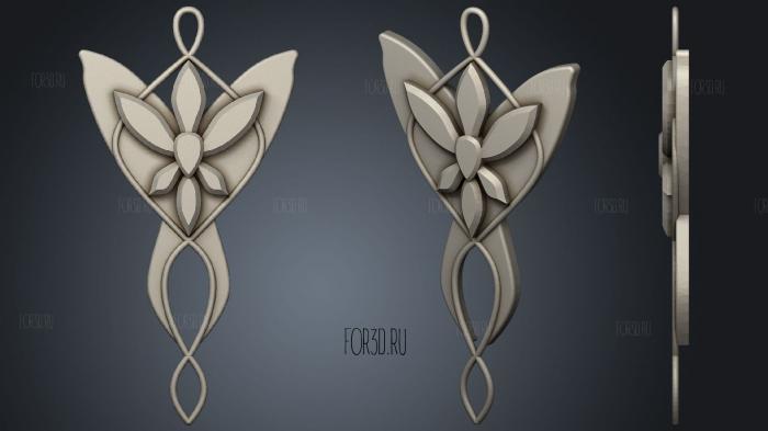 Arwen s Necklace stl model for CNC