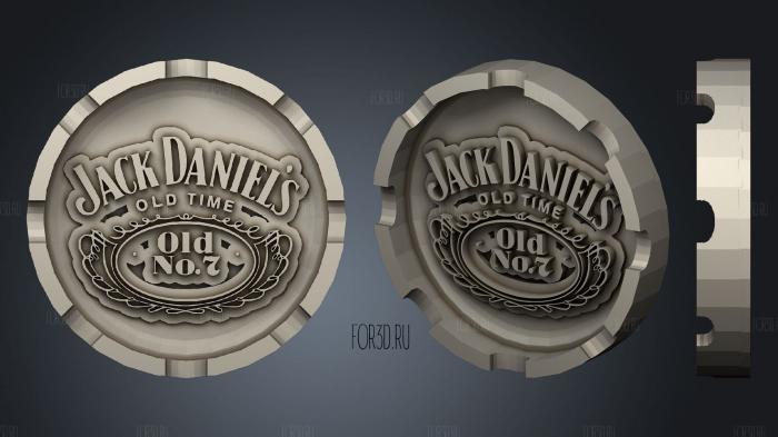 Ashtray Jack Daniels stl model for CNC