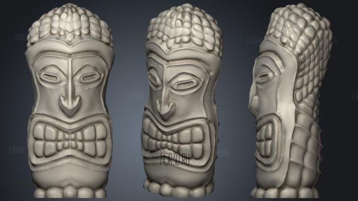 Asparagus Tiki stl model for CNC