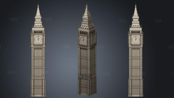 Big Ben stl model for CNC