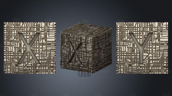 Borg Calibration Cube stl model for CNC