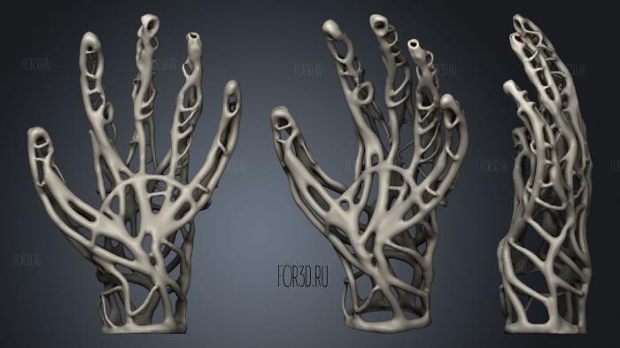 Branched Hand stl model for CNC