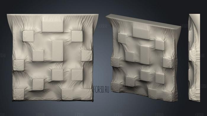 Cloth and Cubes wall decor 3d stl модель для ЧПУ