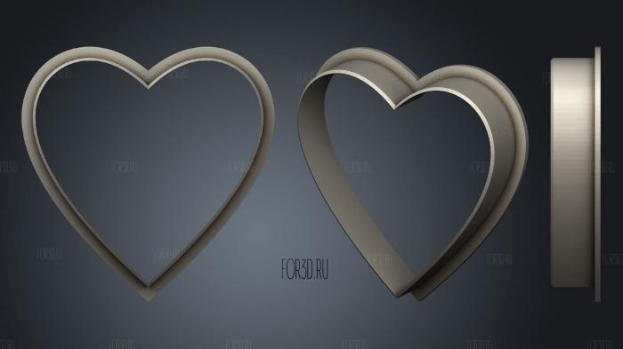 Cookie Cutters Circle Heart stl model for CNC