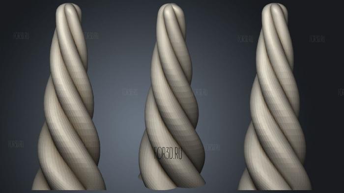 Customizable Unicorn Horn stl model for CNC