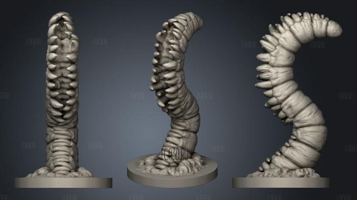 Fang Worm stl model for CNC