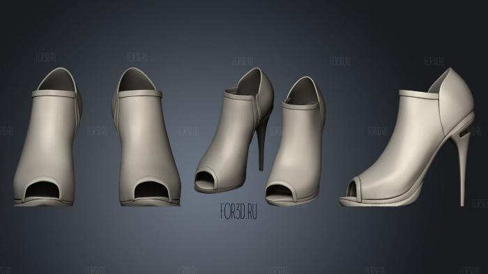 High heeled shoes stl model for CNC