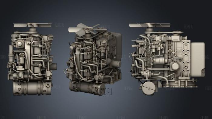 Industrial Diesel Engine stl model for CNC