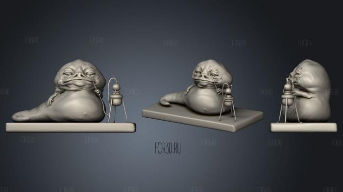 Jabba and Leia Jabba stl model for CNC