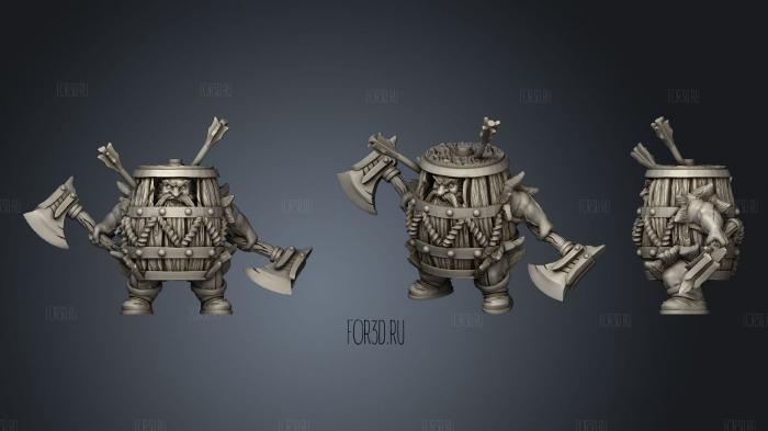 Klaus the Barrel 3d stl модель для ЧПУ