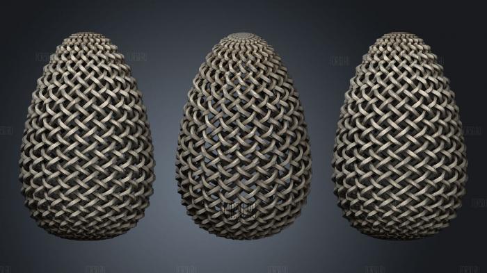 Knotwork Egg (Egg #4) stl model for CNC