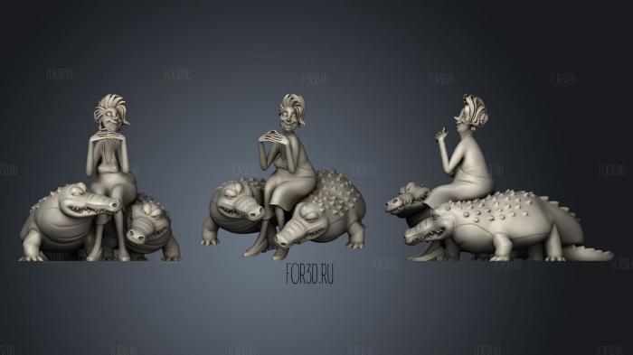 Madame Medusa with Brutus and Nero 3d stl модель для ЧПУ