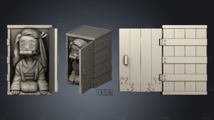 Nezuko Box stl model for CNC