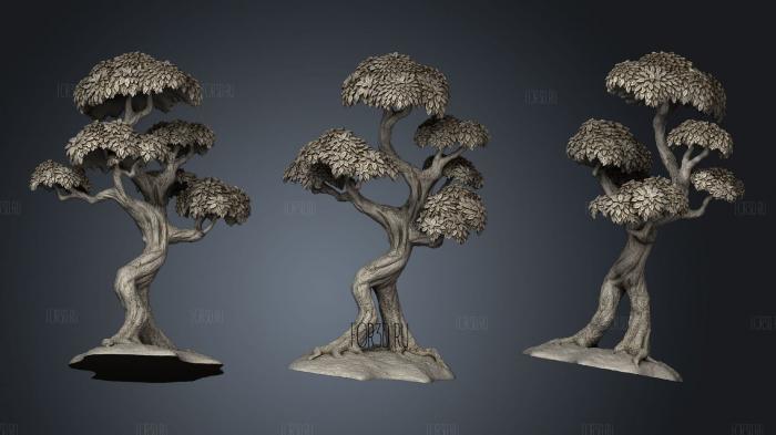 Oasis Tree3 stl model for CNC