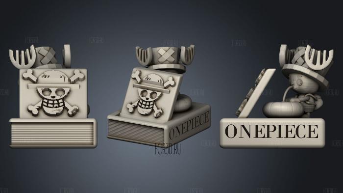 One Piece Chopper cellphone stand1 stl model for CNC