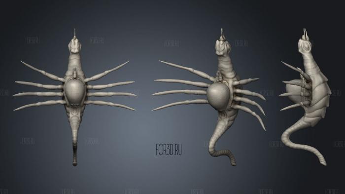 Original H.r. Giger Concept Facehugger stl model for CNC