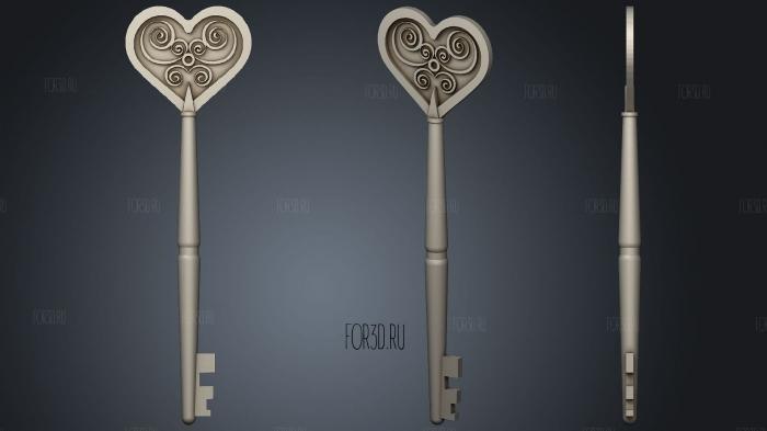Resident Evil 2 Heart Key stl model for CNC