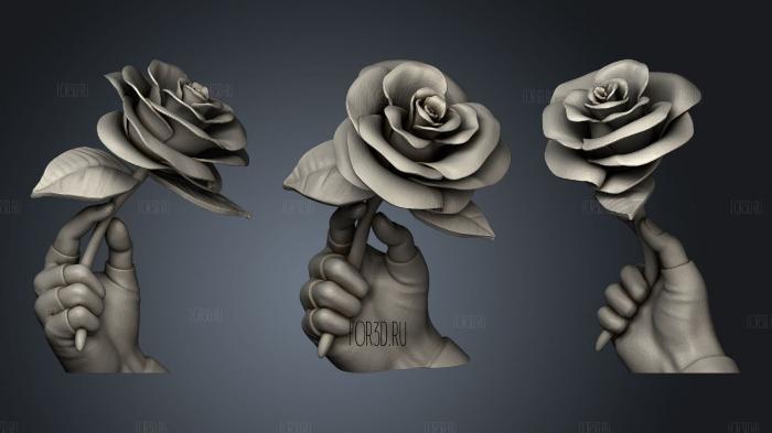 Rose stl model for CNC