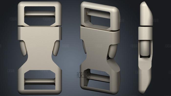 Side Release Buckle 3 4 inch stl model for CNC