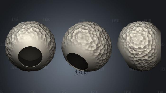 Spherical planter stl model for CNC