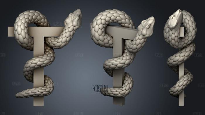 T gioiello serpente stl model for CNC