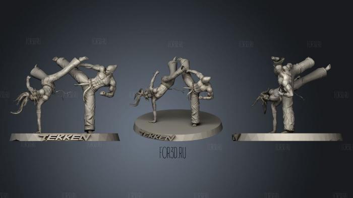 Tekken Diorama stl model for CNC