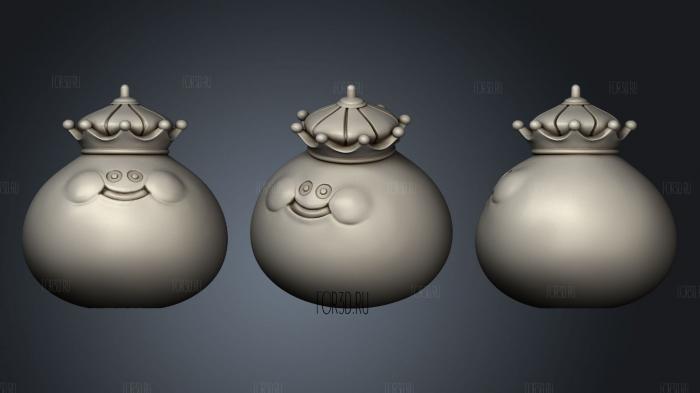 The Royal Blob stl model for CNC