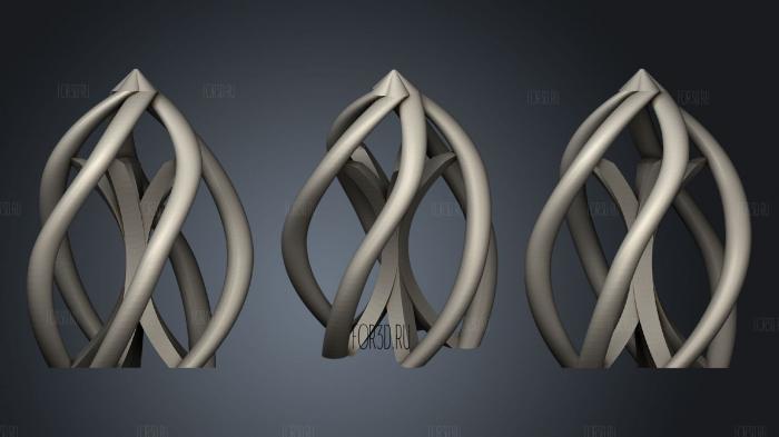 The Swirl Lightable Structure stl model for CNC