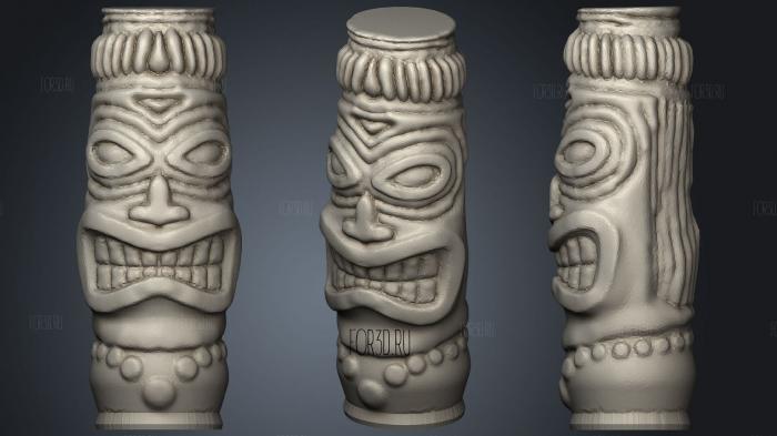 Tiki Statue stl model for CNC