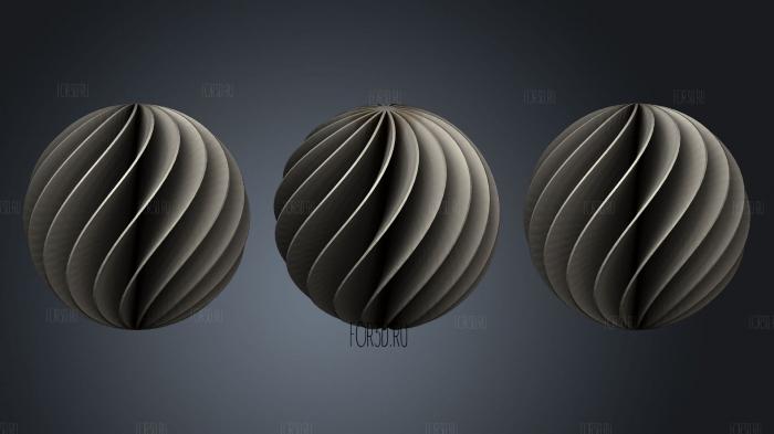 Twisted Sphere 3d stl модель для ЧПУ