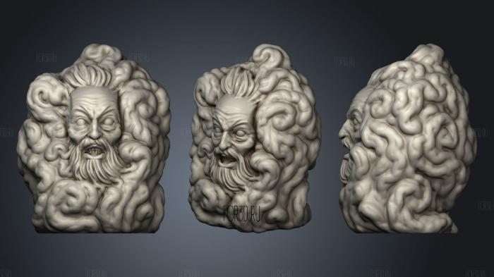 Visage of Madness stl model for CNC