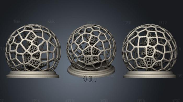 Voronoi Christmas Tree Globe stl model for CNC