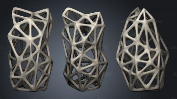 Voronoi Sculpture stl model for CNC