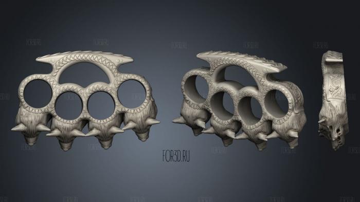 Witcher knuckles flatsided bottom 3d stl модель для ЧПУ