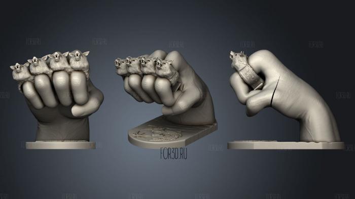 Witcher Knuckles Withbase 3d stl модель для ЧПУ