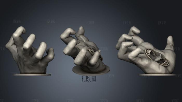 Yelling Hand stl model for CNC