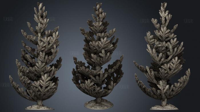 Young Conifers Firs solo 1 stl model for CNC