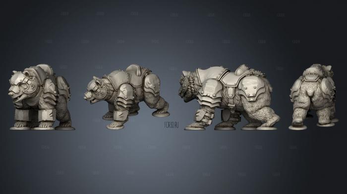 Armoured Bears stl model for CNC
