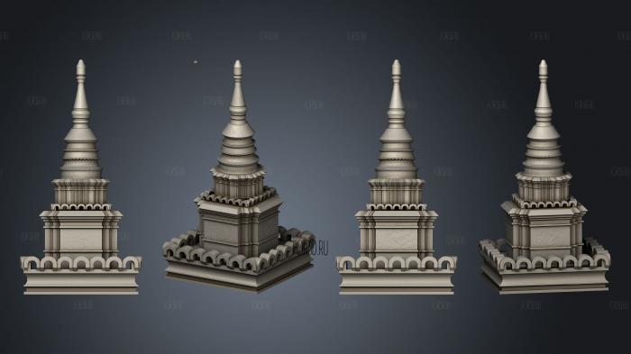 Asian Adventures 21 Thai Pagoda stl model for CNC