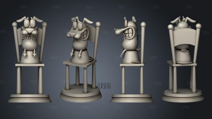 Courage the Cowardly Dog stl model for CNC