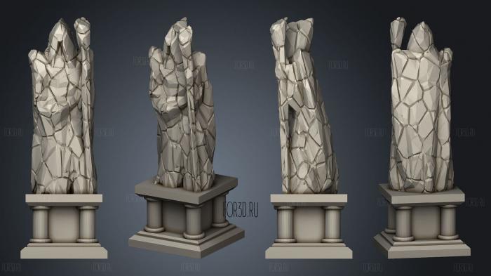 Necromancer Statue stl model for CNC