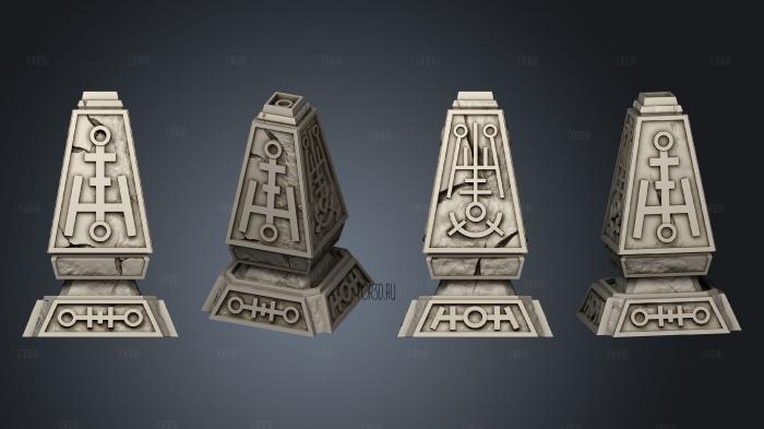 Necroyd Tomb Lords Obelisks stl model for CNC