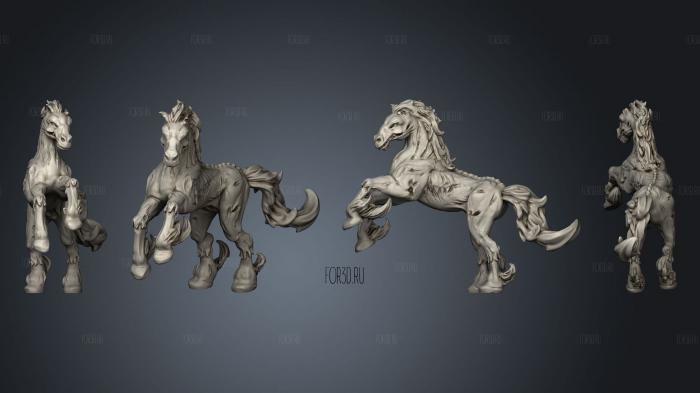 Nightmare Horse stl model for CNC