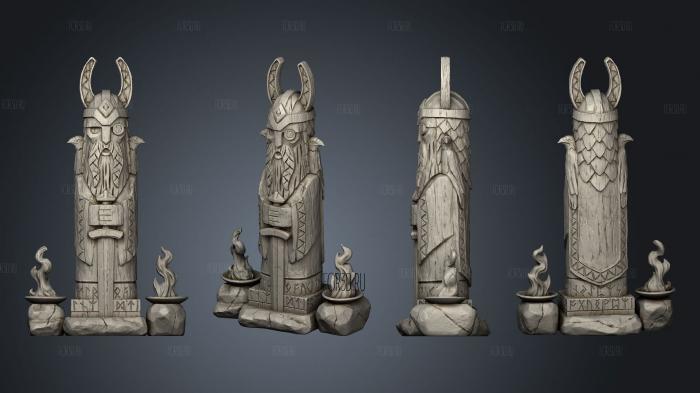 Odin Shrine stl model for CNC