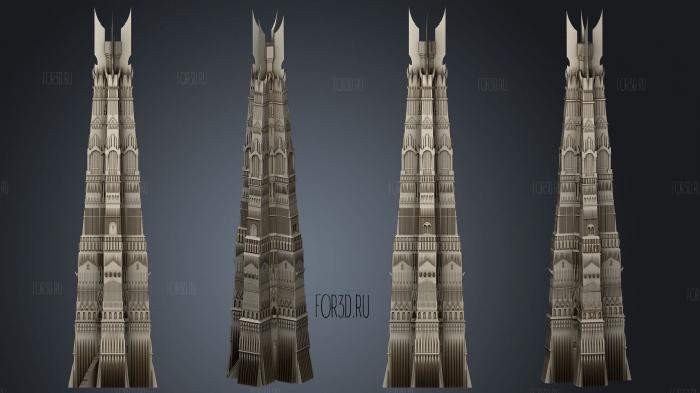 Orthanc Tower stl model for CNC