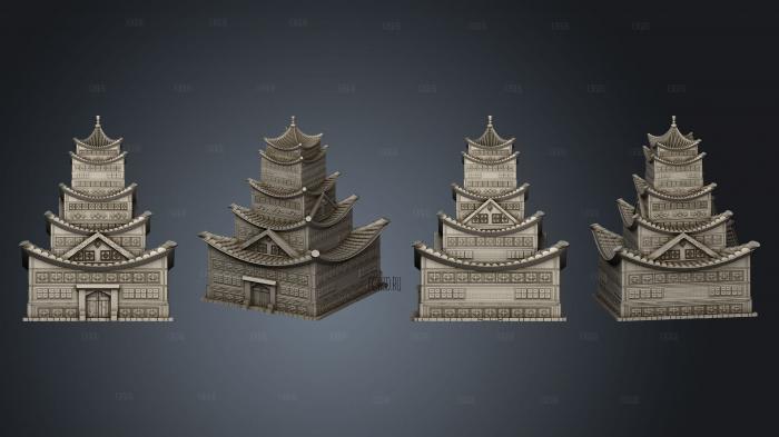 Pagoda Dec v 1 3 stl model for CNC