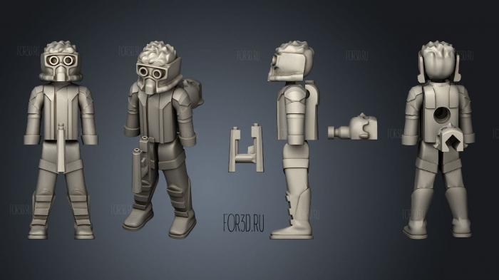 peter quill starlord stl model for CNC